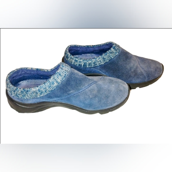 Vionic Arbor blue suede slip on Clogs shoes size 7 - Picture 1 of 9